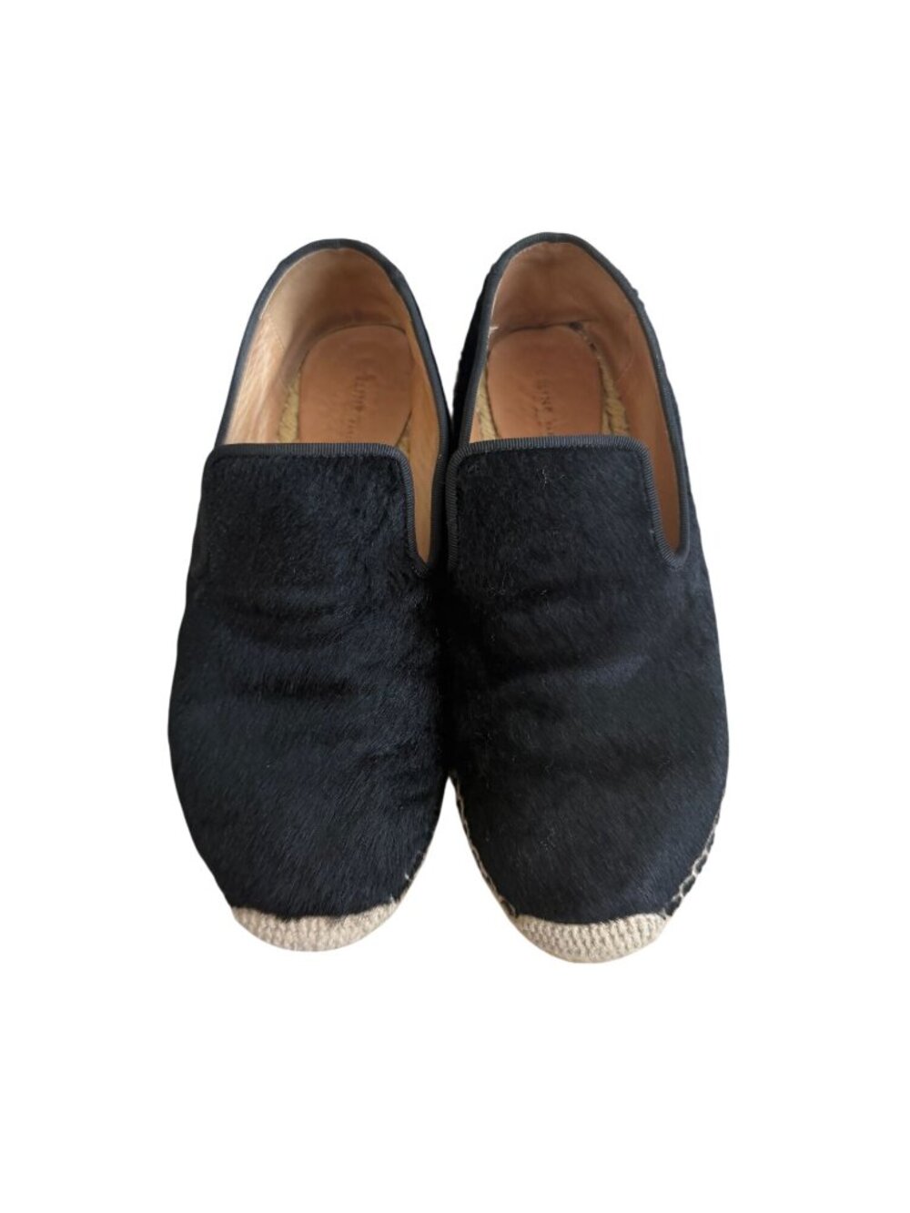 CELINE Black Calf Hair Espadrilles Flats Size 37 / US 7 - Picture 10 of 11